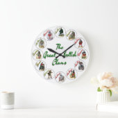 素晴らしいスコットランドの一族の時計のスタイル1 ラージ壁時計 (ホーム)