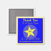 素晴らしいスター先生Thank You from Class マグネット (正面/裏面)