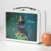 素晴らしいスチームパンクのカラス メタルランチボックス (インサイチュ)