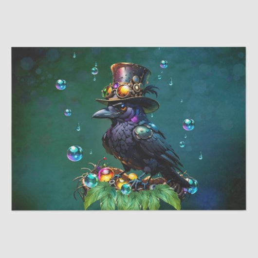 素晴らしいスチームパンクのカラス 薄葉紙 (正面)