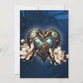 素晴らしいスチームパンクのハート 招待状 (裏面)