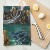 素晴らしいスチームパンクの人魚 キッチンタオル (四つ折り)