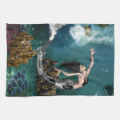 素晴らしいスチームパンクの人魚 キッチンタオル (横)