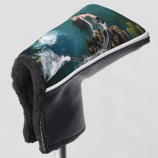 素晴らしいスチームパンクの人魚 ゴルフヘッドカバー (3/4 正面)