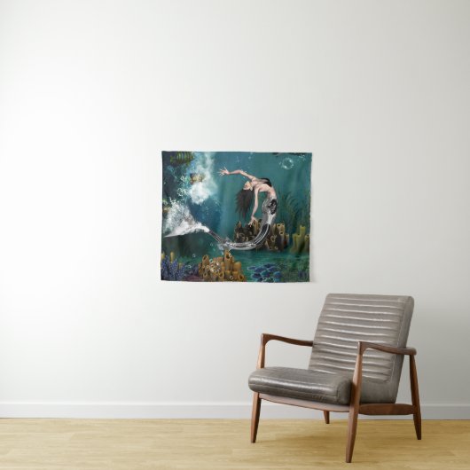 素晴らしいスチームパンクの人魚 タペストリー (インサイチュ(横))