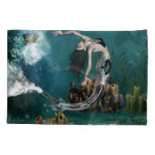 素晴らしいスチームパンクの人魚 枕カバー (裏面)