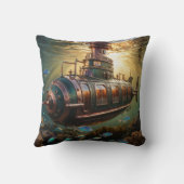 素晴らしいスチームパンクサブマリナー船 クッション (裏面)