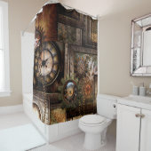 素晴らしいスチームパンクデザイン シャワーカーテン (インサイチュ)