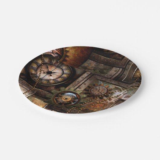 素晴らしいスチームパンクデザイン ペーパープレート (アングル)