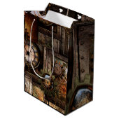 素晴らしいスチームパンクデザイン ミディアムペーパーバッグ (裏面アングル)