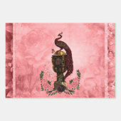 素晴らしいスチームパンクピーコック ラッピングペーパーシート (正面3)