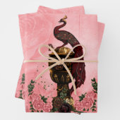 素晴らしいスチームパンクピーコック ラッピングペーパーシート (インサイチュ)