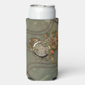 素晴らしいスチームパンク時計 スリム缶クーラー (Seltzer裏面)