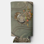 素晴らしいスチームパンク時計 スリム缶クーラー (裏面)