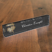 素晴らしいスチームパンク時計 デスクネームプレート (側面)