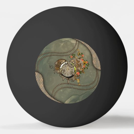 素晴らしいスチームパンク時計 卓球ボール (正面)