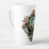 素晴らしいスチームパンク海時計 カフェラテマグ (左アングル)