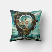 素晴らしいスチームパンク海時計 クッション (裏面)