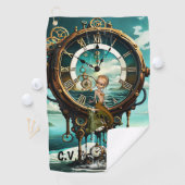 素晴らしいスチームパンク海時計 ゴルフタオル (インサイチュ)