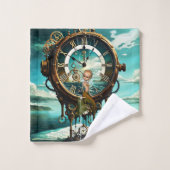 素晴らしいスチームパンク海時計 バスタオルセット (ウォッシュタオル)