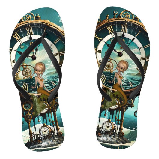 素晴らしいスチームパンク海時計 ビーチサンダル (ソール)