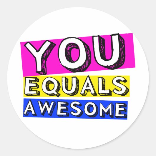 素晴らしいステッカーに匹敵します ラウンドシール (正面)