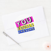 素晴らしいステッカーに匹敵します ラウンドシール (封筒)