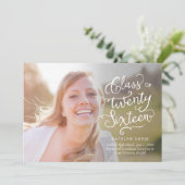 素晴らしいステートメント卒業発表 – ホワイト 招待状 (スタンド正面)