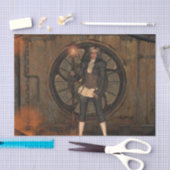 素晴らしいステームパンクの女性 薄葉紙 (クラフト)