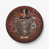 素晴らしいステームパンクデザイン ペーパープレート (正面)