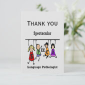 素晴らしいスピーチ言語病理学者に感謝 サンキューカード (スタンド正面)
