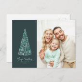 素晴らしいスプルースの木の緑のクリスマス/休日の写真 ポストカード (正面/裏面)
