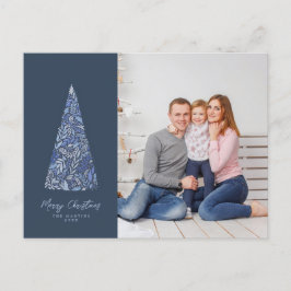 素晴らしいスプルースの木の青いクリスマス/休日の写真 ポストカード