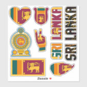 素晴らしいスリランカが国のシンボルを形作る シール (シート)