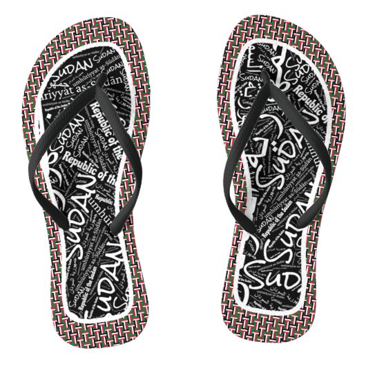 素晴らしいスーダン国旗の色の愛国心 ビーチサンダル (ソール)