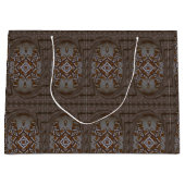 素晴らしいセンセーショナルな装飾的なアフリカンプリントアート ラージペーパーバッグ (正面)