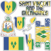 素晴らしいセントビンセントとグレナディーン諸島の形状 シール (正面)