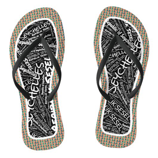 素晴らしいセーシェル国旗の色の愛国心 ビーチサンダル (ソール)