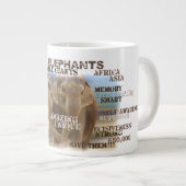 素晴らしいゾウのジャンボマグカップ ジャンボコーヒーマグカップ (正面右)