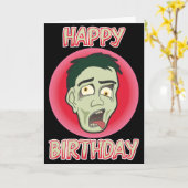 素晴らしいゾンビのバースデー・カード カード (黄色い花)