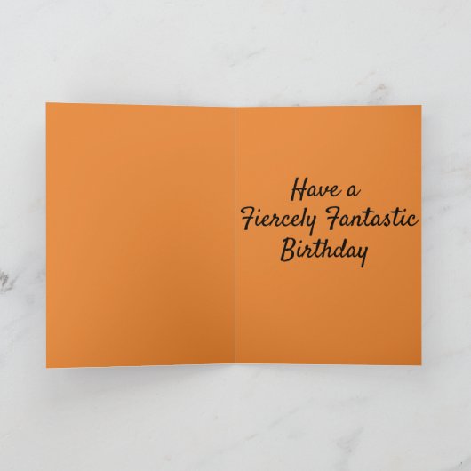 素晴らしいタイガー誕生日カード カード (内部)