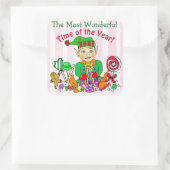 素晴らしいタイムオブザイヤー小妖精や小人 スクエアシール (バッグ)