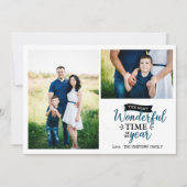 素晴らしいタイムブループレイドホリデー2フォトコラージュ カード (正面)