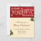 素晴らしいタイムホリデーカード シーズンカード (正面)