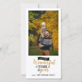 素晴らしいタイムマスタードギンガムホリデーフォト カード (正面)