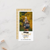 素晴らしいタイムマスタードギンガムホリデーフォト カード (正面/裏面インサイチュ)