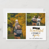 素晴らしいタイムマスタードホリデー2フォトコラージュ カード (正面)
