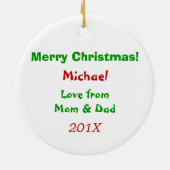 素晴らしいタイムマンガムースの子供 セラミックオーナメント (裏面)