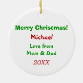 素晴らしいタイムマンガムースの子供 セラミックオーナメント (裏面)