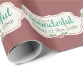 素晴らしいタイムモダンのクリスマスラップ ラッピングペーパー (ロールコーナー)